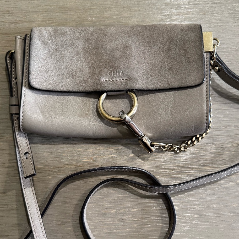 Chloe Mini Faye Crossbosy Bag Gray Side Bag